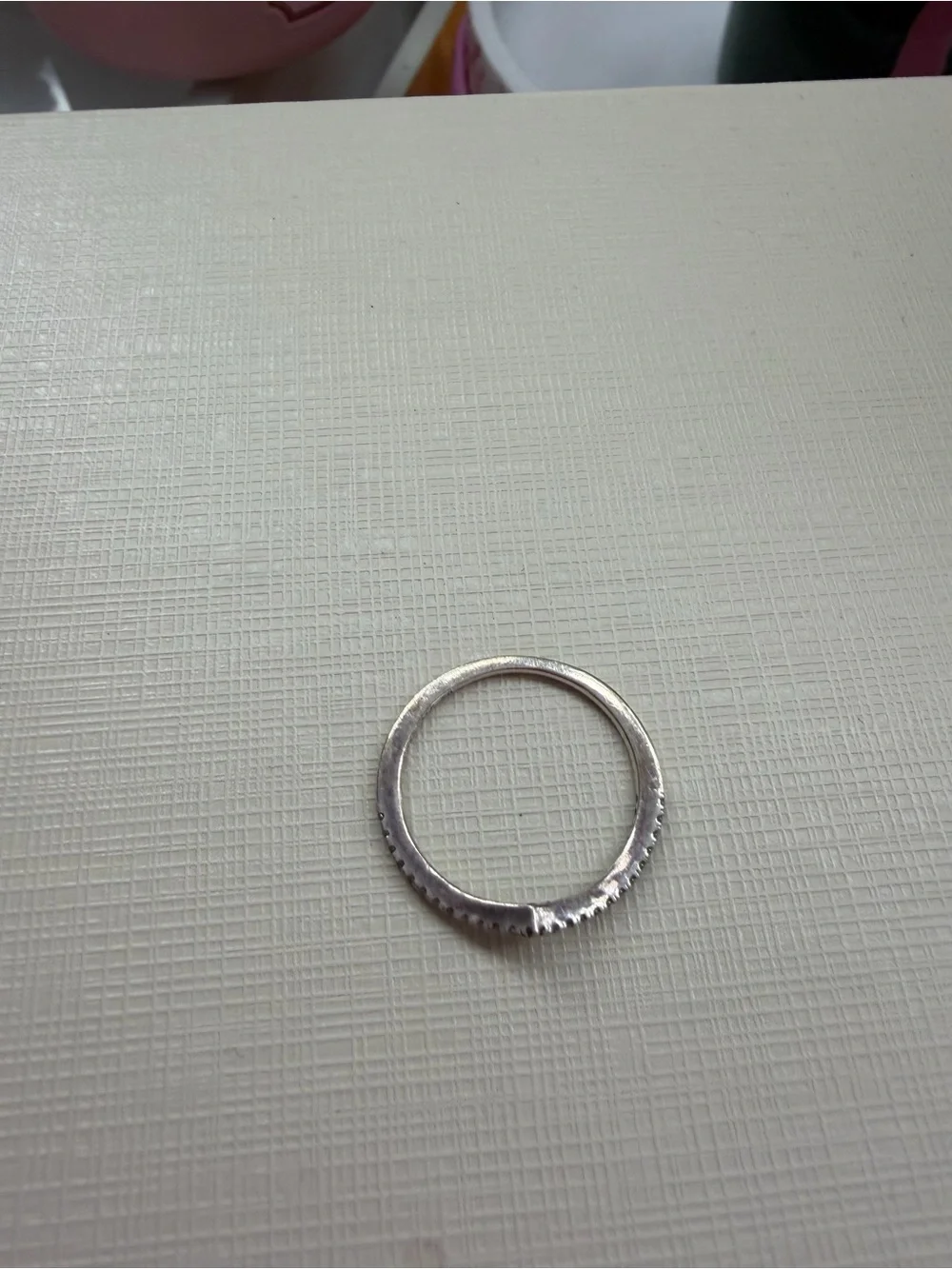 Pandora Silver Curved Pavé Stack Ring